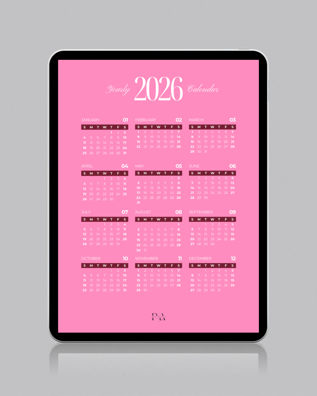 Pitaya Yearly Planner - Digital Download